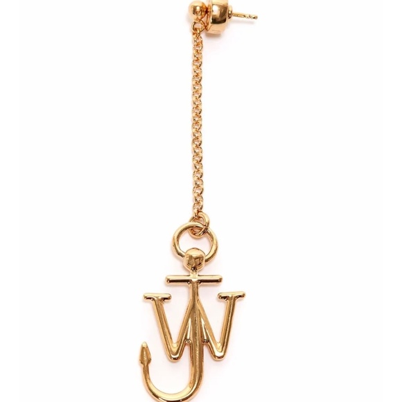 JW ANDERSON Gold Logo Earring - Picture 1 of 4